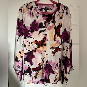 Investments 1X / 2X Floral Tunic Blouse